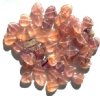 50 10mm Marble Rose, Mauve, Amethyst Glass Heart Beads